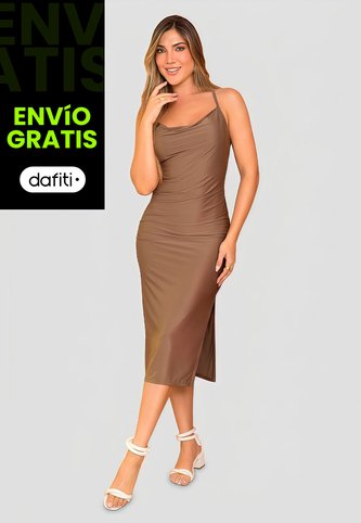 Vestido Largo Mujer Chocolate Mp 114185 MP