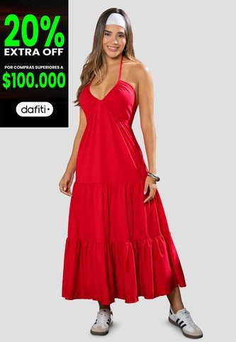 Vestido Largo Mujer Rojo Mp 113294 MP