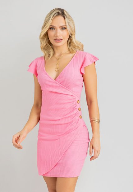 Vestido Corto Mujer Rosado Mp 106968