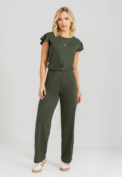 Enterizo Largo Mujer Verde Militar Mp 5812