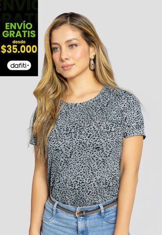 Camiseta Mujer Estampado Gris Mp 112230 MP