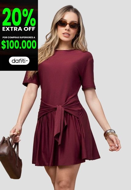 Vestido Mujer Merlot Mp 115359