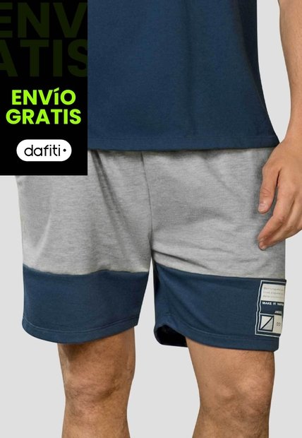 Bermuda Hombre Gris-Azul Mp 111243