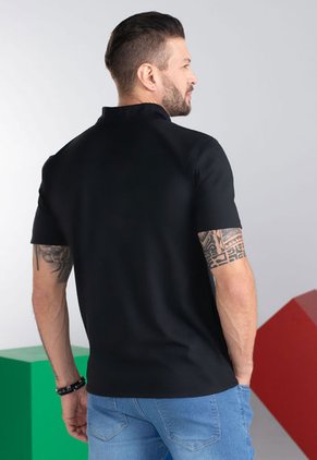 Polo Hombre Negro Mp 101105