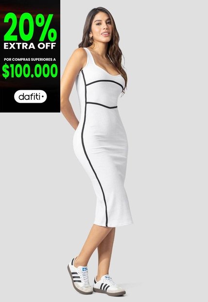 Vestido Mujer Blanco Mp 113317