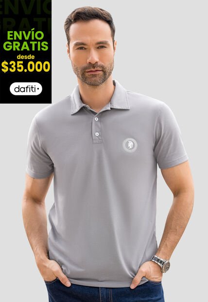 Polo Hombre Gris Claro Mp 110745