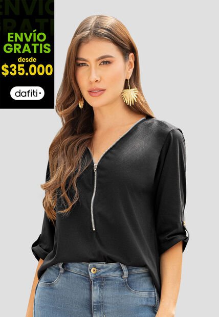 Blusa Mujer Negro Mp 110678