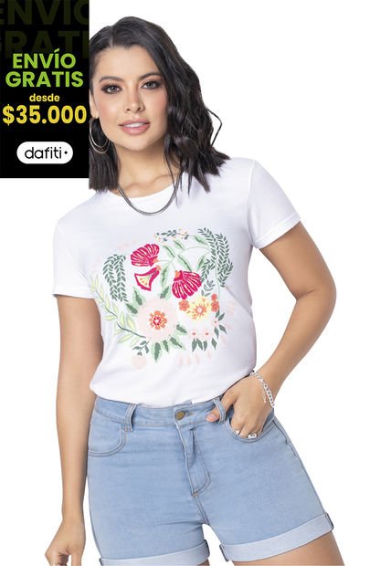 Camiseta Mujer Blanco Mp 4303