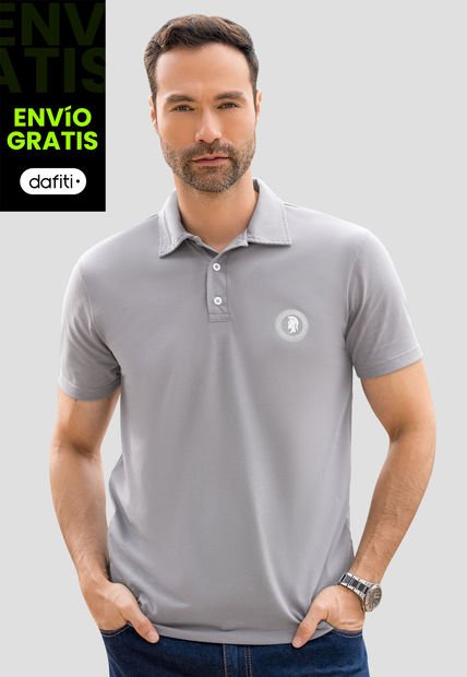 Polo Hombre Gris Claro Mp 110745