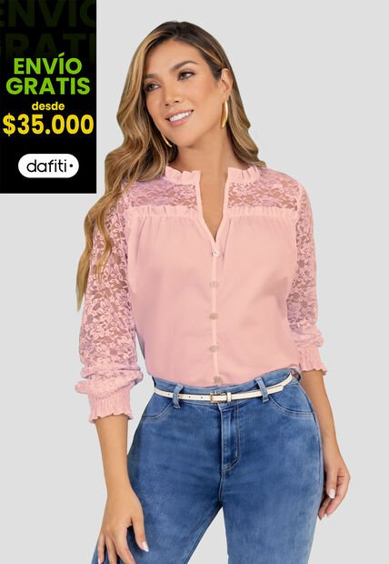 Blusa Mujer Rosa Polvo Mp 110698