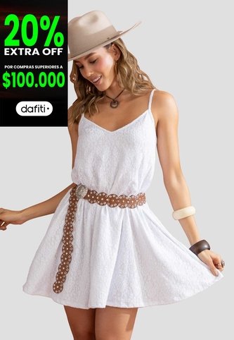 Vestido Corto Mujer Blanco Mp 114665 MP