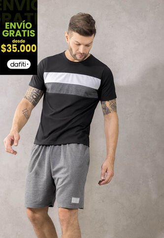 Bermuda Hombre Negro Mp 3346 MP