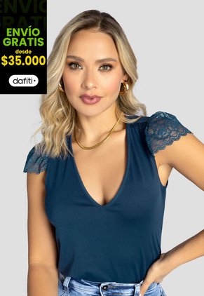 Blusa Mujer Azul Profundo Mp 111086