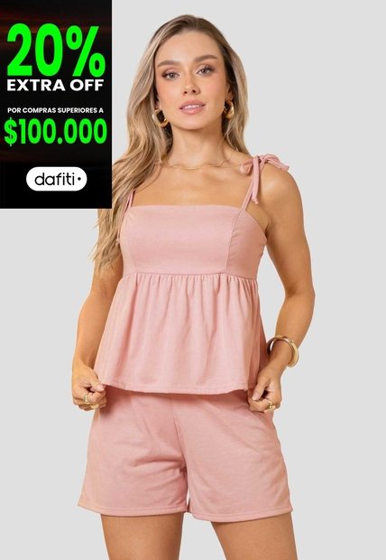 Conjunto Mujer Rosa Polvo Mp 114621