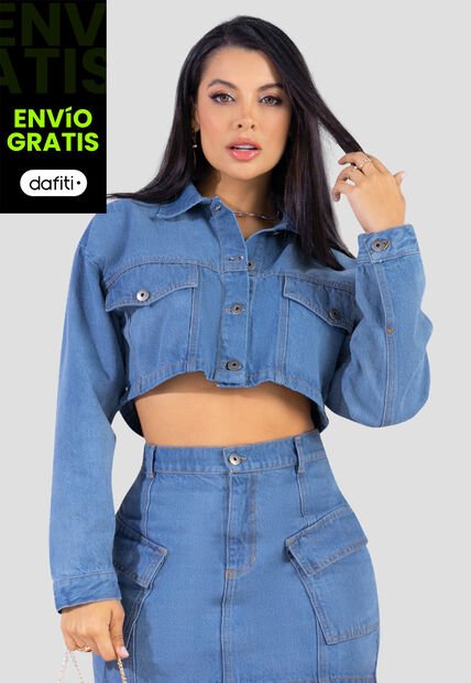 Chaqueta Mujer Azul Medio Mp 103241