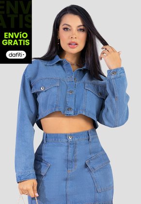 Chaqueta Mujer Azul Medio Mp 103241