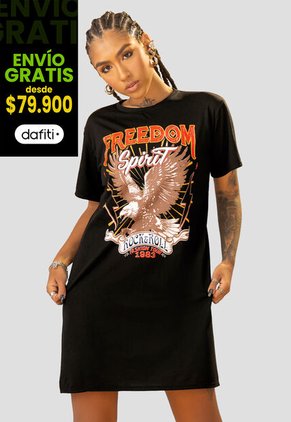 Blusón Mujer Negro Mp 107778