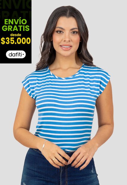 Blusa Mujer Azul Mp 110433