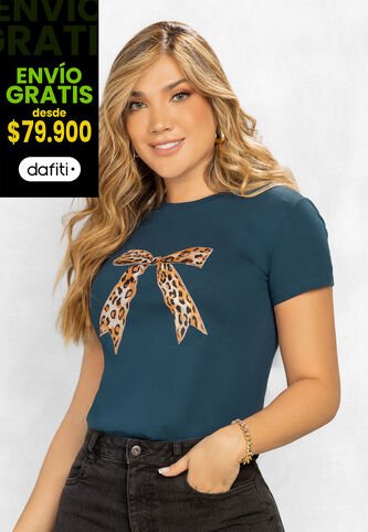 Camiseta Mujer Azul Petróleo Oscuro Mp 106954 MP