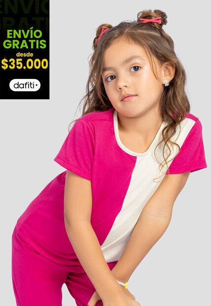 Camiseta Niñas Infantil Magenta Vivo Mp 111115