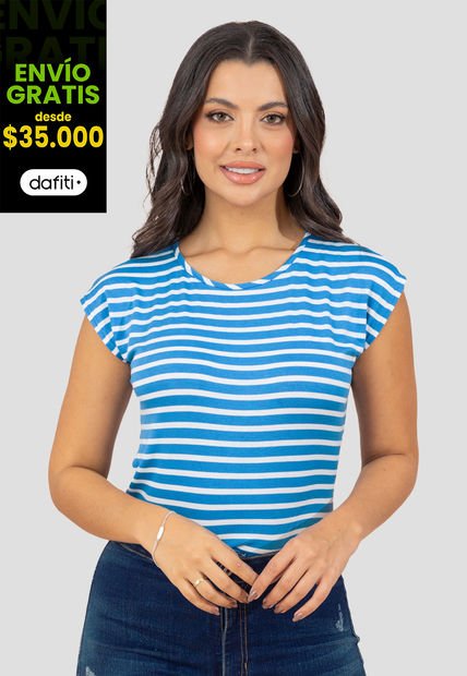Blusa Mujer Azul Mp 110433