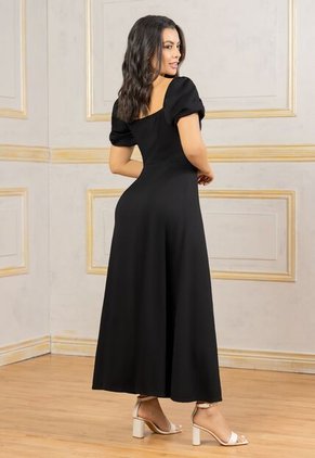 Vestido Largo Mujer Negro Mp 112045