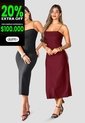 Vestido Paq X2 Mujer Merlot-Negro Mp 114179 de MP