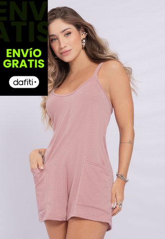 Enterizo Corto Mujer Rosa Polvo Mp 2256 MP