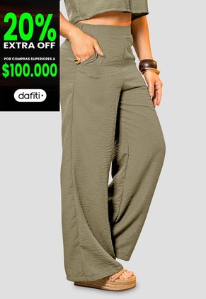 Pantalón Mujer Aceituna Mp 114172