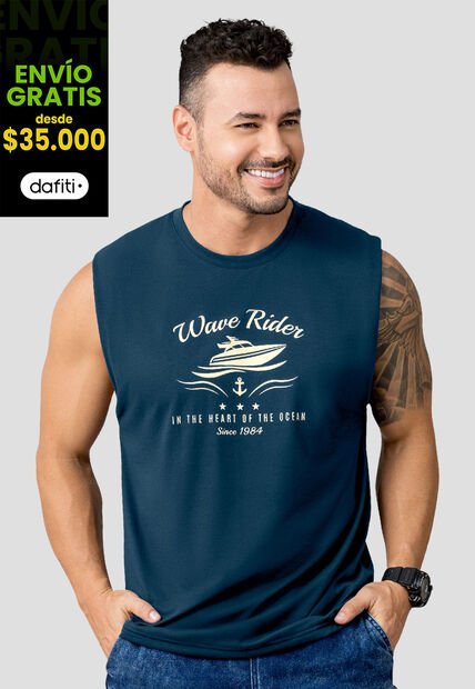 Camisilla Hombre Azul Profundo Mp 110528