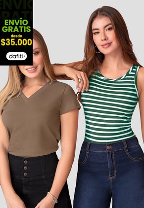 Blusa Paq X2 Mujer Multicolor Mp 111083