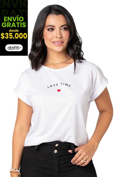 Camiseta Mujer Blanco Mp 2362