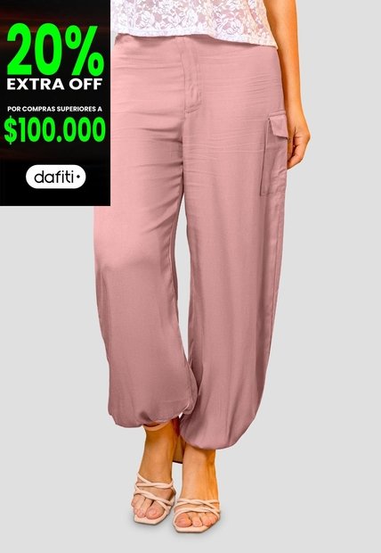Pantalón Mujer Rosa Polvo Mp 114171