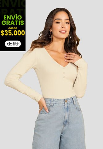 Camibuzo Mujer Crema Mp 108301 MP