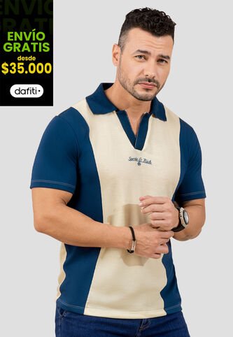 Polo Hombre Bicolor Mp 110524 MP