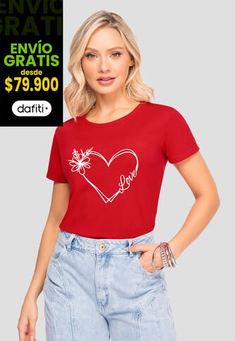 Camiseta Mujer Rojo Mp 106611 MP