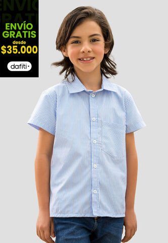 Camisa Infantil Niños Azul Baby Mp 110869 MP