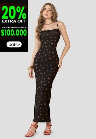 Vestido Largo Mujer Estampado Mp 114383 MP