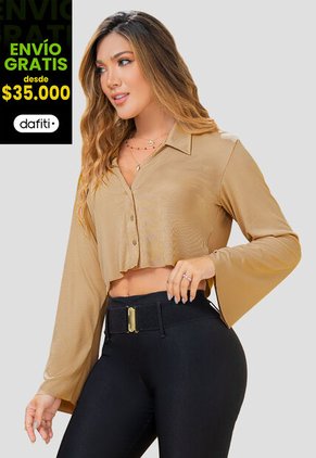 Camisa Mujer Caramelo Mp 102974