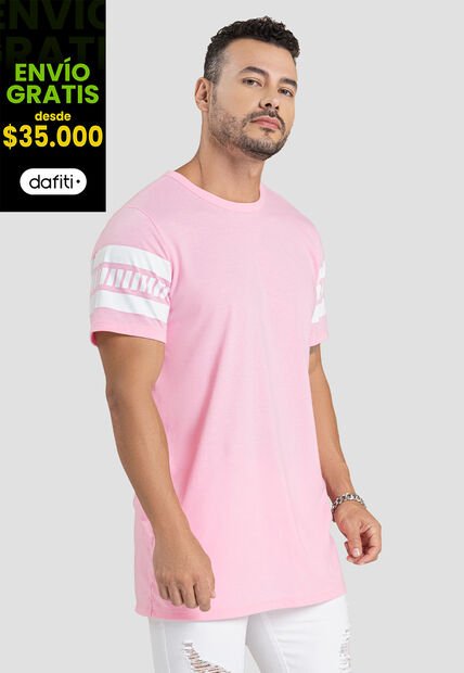Camiseta Hombre Rosado Mp 101497