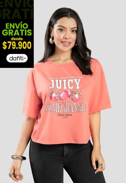 Camiseta Mujer Salmon Mp 111401