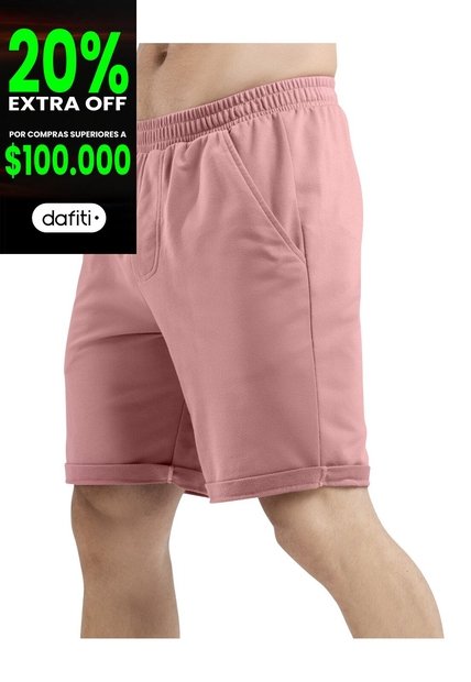 Bermuda Hombre Rosa Polvo Mp 78571