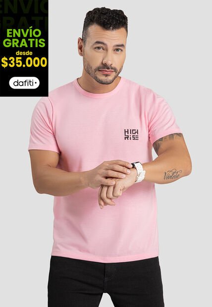 Camiseta Hombre Rosado Mp 101746