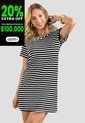 Vestido Corto Mujer Negro-Blanco Mp 114554 de MP
