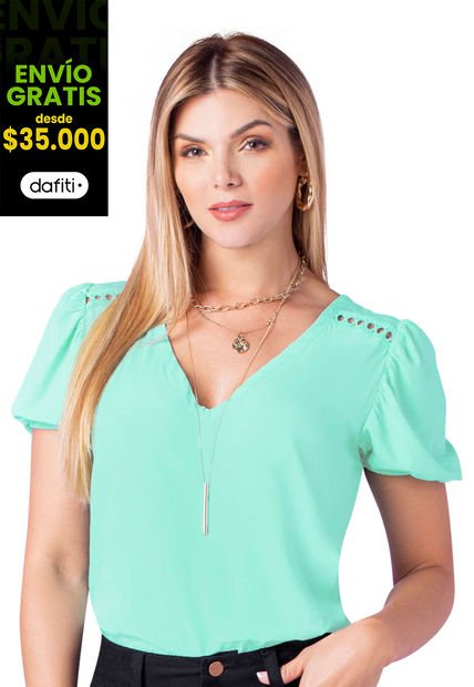 Blusa Mujer Verde Mp 89725
