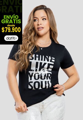 Camiseta Mujer Negro Mp 105176 MP