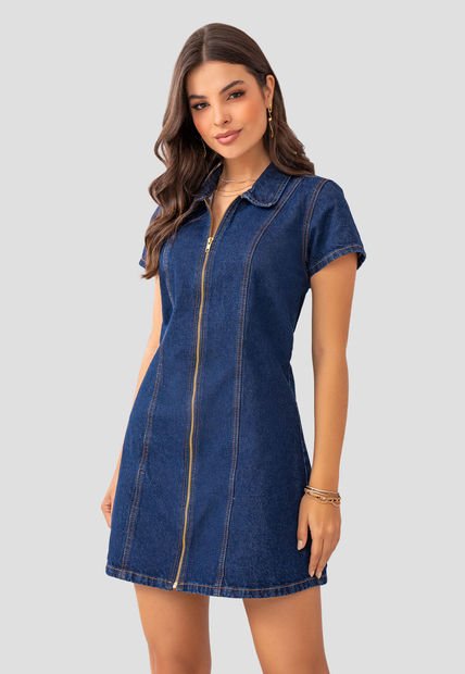 Vestido Corto Mujer Azul Mp 104892