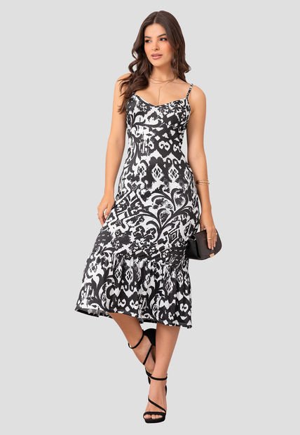 Vestido Largo Mujer Negro Mp 105075