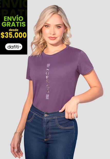 Camiseta Mujer Ciruela Mp 1670
