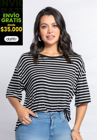 Camiseta Mujer Blanco-Negro Mp 110852 MP